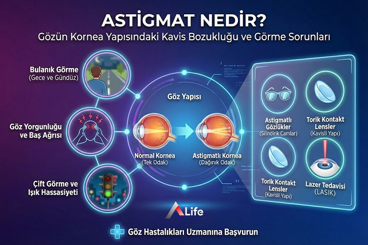 Astigmat Nedir? Belirtileri, Nedenleri ve Tedavi Yöntemleri
