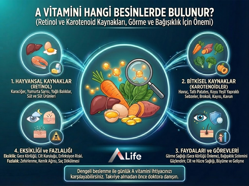 A Vitamini Hangi Besinlerde Bulunur?