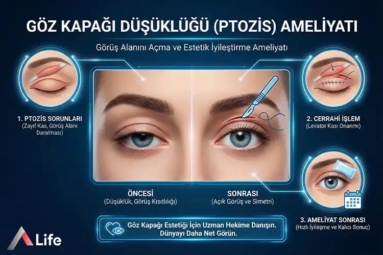 Göz Kapağı Düşüklüğü (Ptozis) Ameliyatı ve Fiyat Rehberi