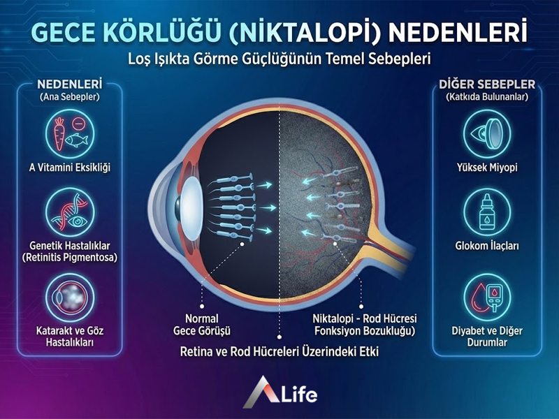 Gece Körlüğü (Niktalopi) Nedenleri