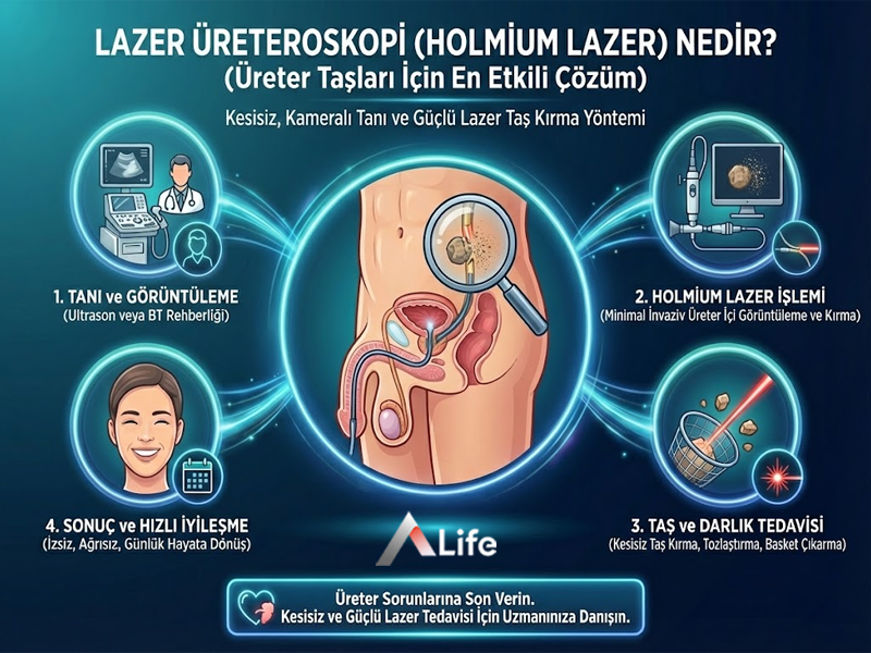 Lazer Üreteroskopi (Holmium Lazer)