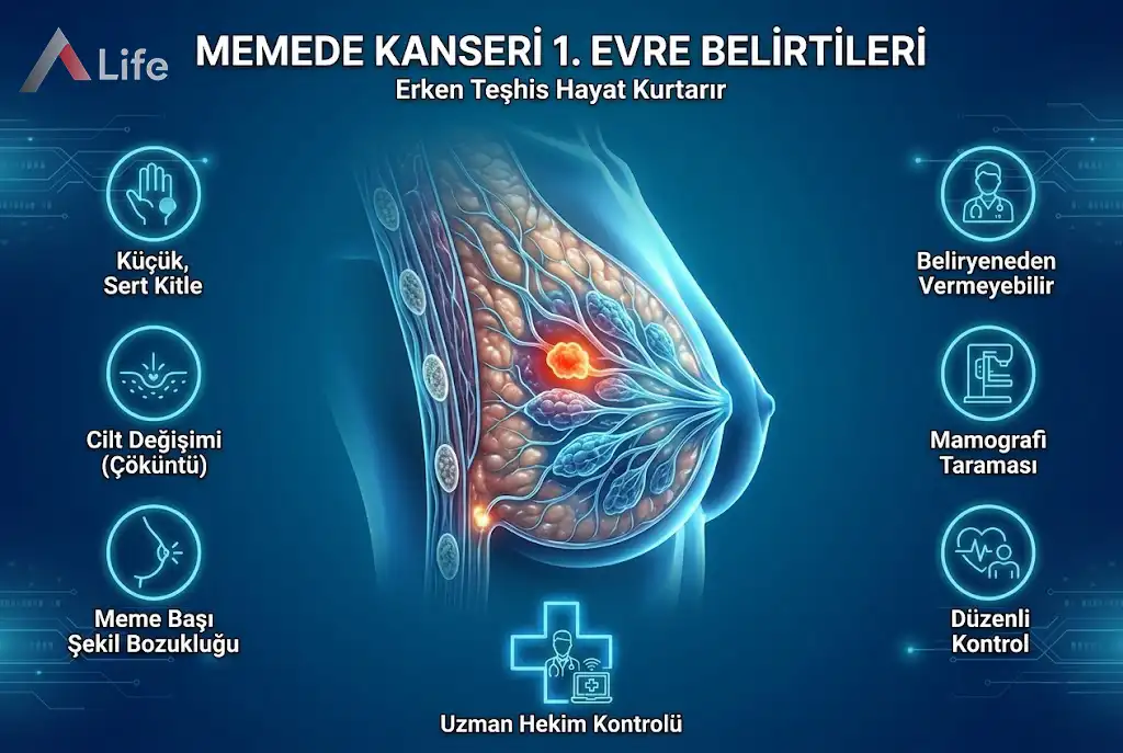 Memede Kanseri 1. Evre Belirtileri